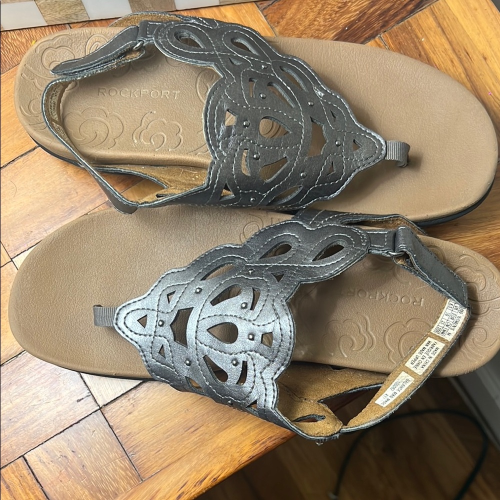 Rockport Women's Gray Sandals Pre-owned